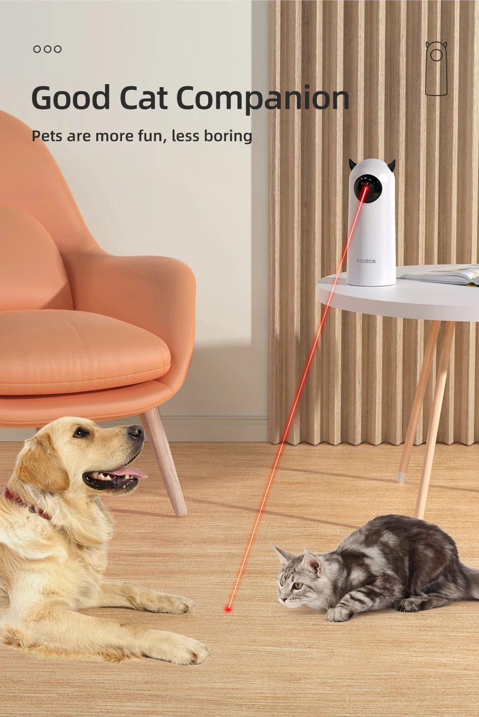 Smart LED Laser Cat Toy – Automatic Interactive Teaser