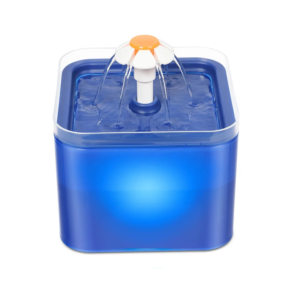 Automatic Cat Water Fountain – 2L Ultra-Quiet LED Pet Drinking Fountain with 4-Stage Filtration