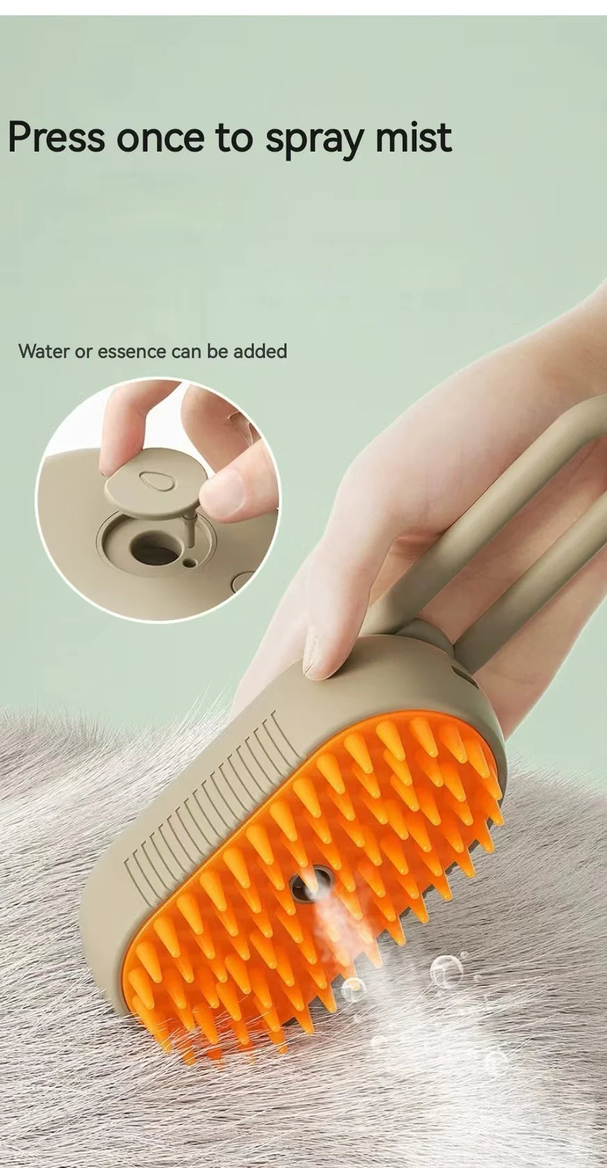 3-in-1 Electric Pet Grooming Brush – Steam, Massage & Hair Removal for Cats & Dogs