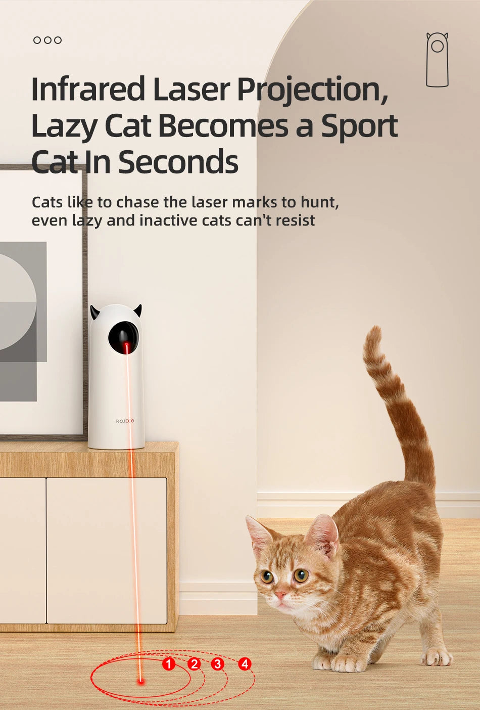 Smart LED Laser Cat Toy – Automatic Interactive Teaser