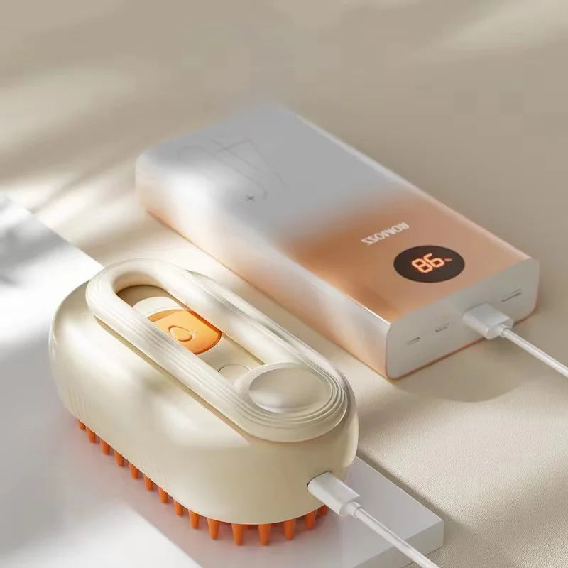 3-in-1 Electric Pet Grooming Brush – Steam, Massage & Hair Removal for Cats & Dogs