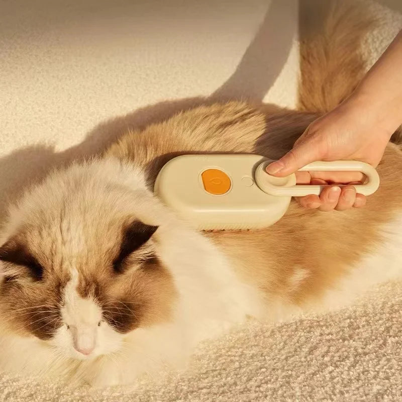 3-in-1 Electric Pet Grooming Brush – Steam, Massage & Hair Removal for Cats & Dogs