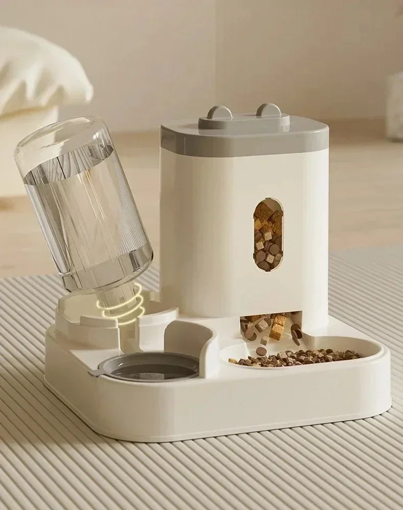 2-in-1 Automatic Pet Feeder & Water Dispenser – Large Capacity Food & Water Station for Cats & Dogs