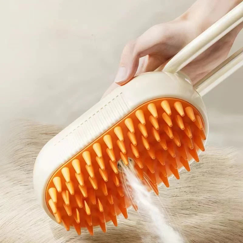 3-in-1 Electric Pet Grooming Brush – Steam, Massage & Hair Removal for Cats & Dogs