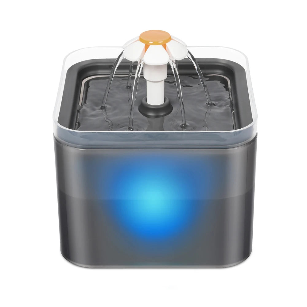 Automatic Cat Water Fountain – 2L Ultra-Quiet LED Pet Drinking Fountain with 4-Stage Filtration