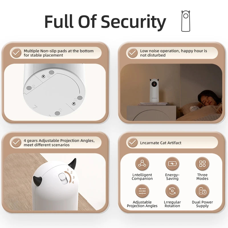 Smart LED Laser Cat Toy – Automatic Interactive Teaser