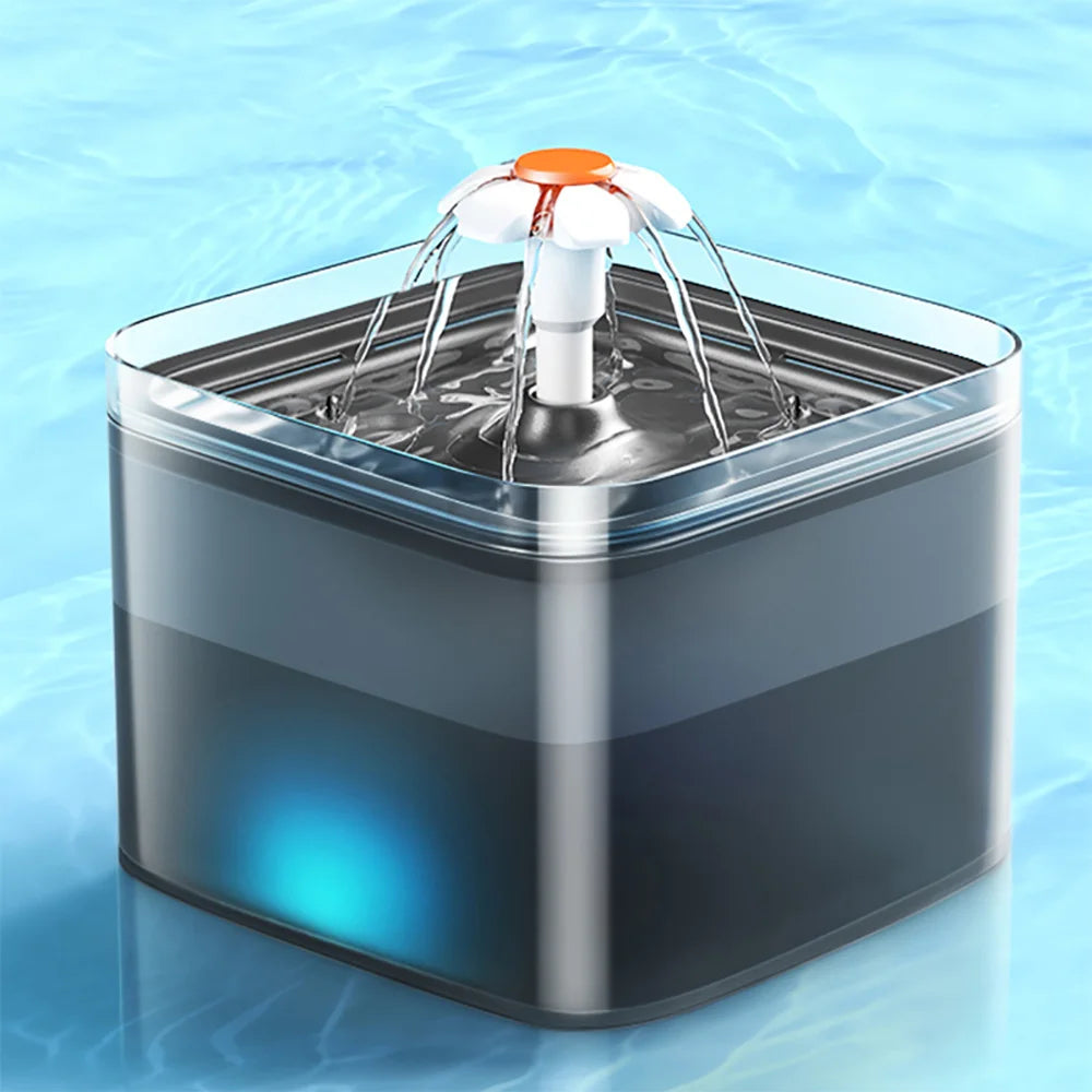 Automatic Cat Water Fountain – 2L Ultra-Quiet LED Pet Drinking Fountain with 4-Stage Filtration