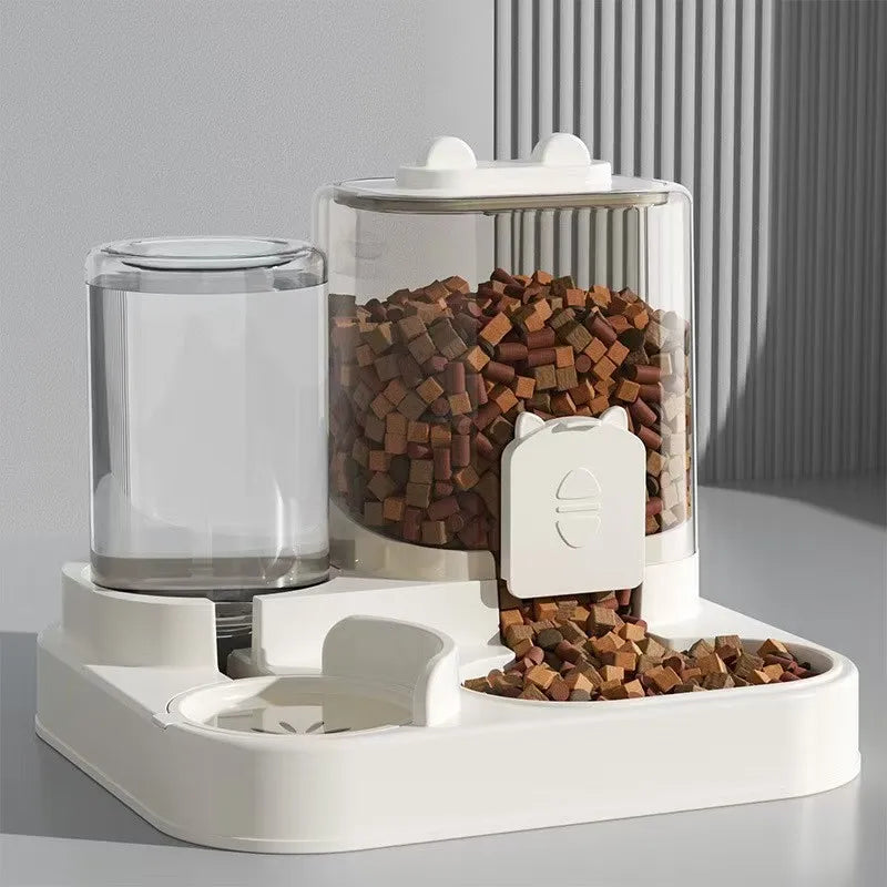 2-in-1 Automatic Pet Feeder & Water Dispenser – Large Capacity Food & Water Station for Cats & Dogs