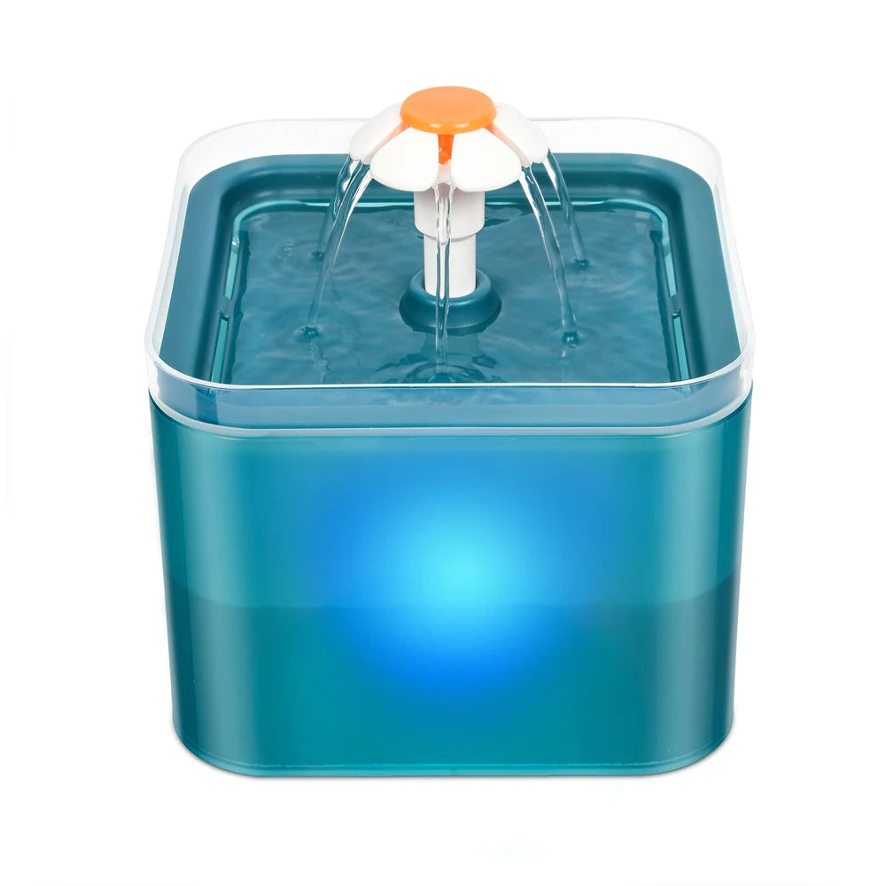 Automatic Cat Water Fountain – 2L Ultra-Quiet LED Pet Drinking Fountain with 4-Stage Filtration
